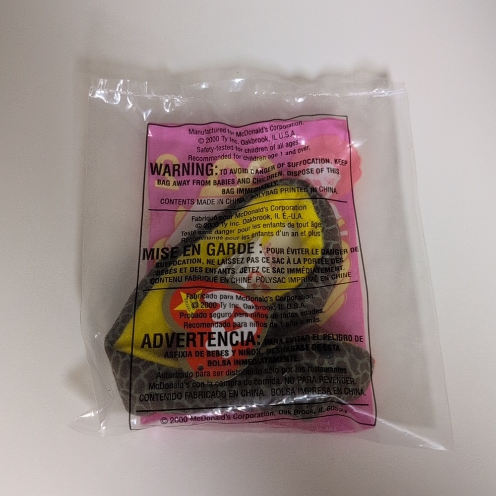 🩵3/$20🩵 Ty Teeny Beanie Baby Slither The Snake, Sealed McDonald's, Y2k